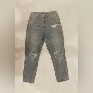 American Eagle distressed mom jeans